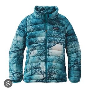 Patagonia Kids Puffer Jacket - Blue and White XL girls